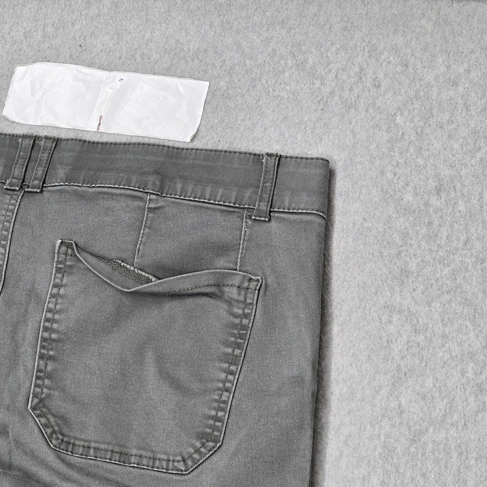 Democracy Women Pants 12 Gray Cargo Twill Button Zipper Slim 24" Inseam - Picture 14 of 15